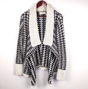 LOFT | Black and White Knitted Cardigan size Small